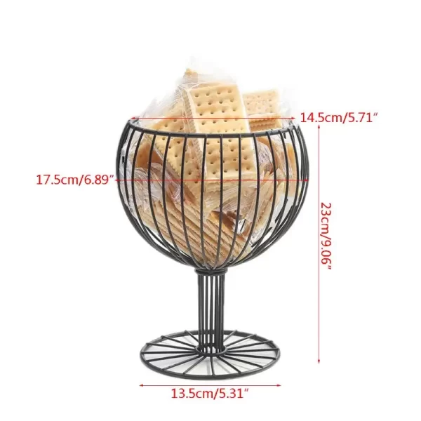 Kitchen Fruit bowl  like Wine Cup metal plates basket Bowls Geometric Crafts Vase for fruit Home Living Room Storage - Image 6