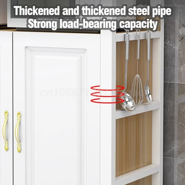Kitchen Shelf  Islands Storage Rack Home Organizer Cabinet Furniture With Non-slip Feet For Kitchens Complete Cabinets - Image 2