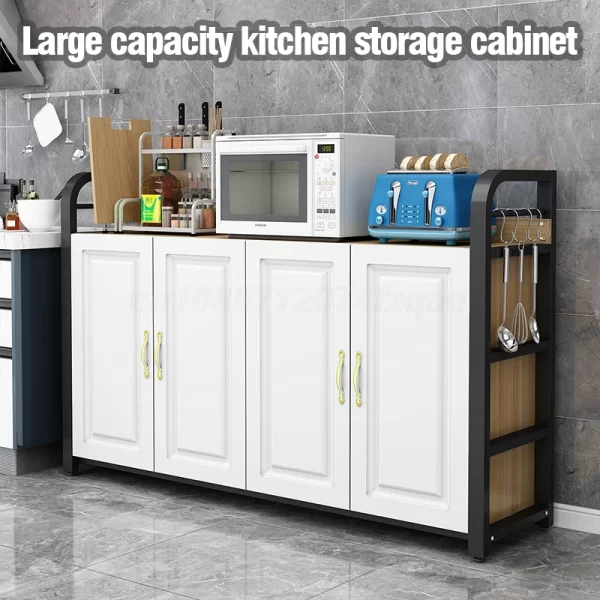 Kitchen Shelf  Islands Storage Rack Home Organizer Cabinet Furniture With Non-slip Feet For Kitchens Complete Cabinets - Image 6