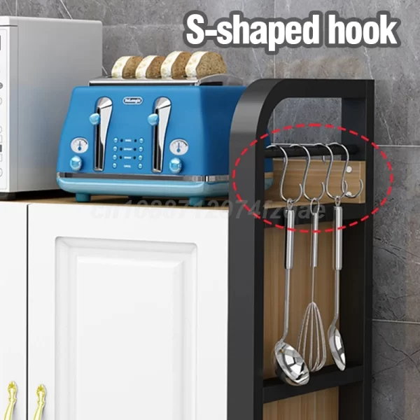 Kitchen Shelf  Islands Storage Rack Home Organizer Cabinet Furniture With Non-slip Feet For Kitchens Complete Cabinets - Image 4