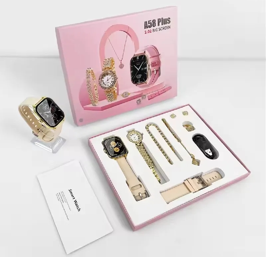 A58 Smart Watch & Jewellery Combo – Premium Gift Set - Image 2